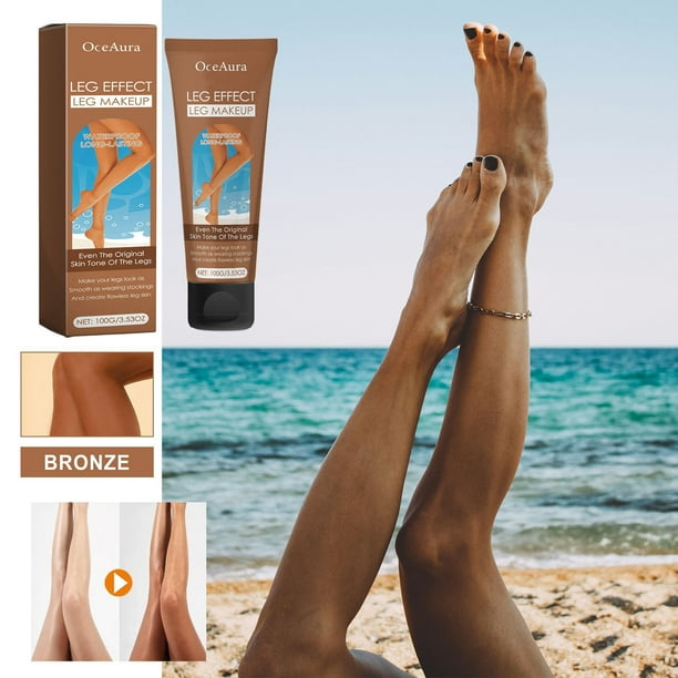 Fiudx Crema para Piernas, Iluminadora Hidratante con Efecto Cobre, Contorno Corporal Esculpido, Oculta Imperfecciones, para Usar Al Sol Al Aire Libre, Perfecta para Eventos Especiales, de Larga Durac