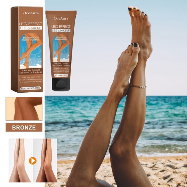 Pisexur Belleza Maquillaje Crema para piernas para tomar el sol al aire libre para una exposición uniforme al sol Crema hidratante natural antigua color cobrepara mujeres y hombres