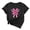 b-Black, variant on Womens 3/4 Sleeve Breast Cancer Shirts Crewneck Pink Ribbon Butterfly Printed Tee Shirt Soft Lightweight Shirt Three Quarter Length Shirts