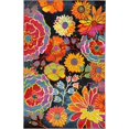 thumbnail image 1 of Unique Loom Lyon Tapis de Jardin Floral 5' x 8' Rectangle Noir/jaune, 1 of 2