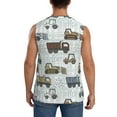 thumbnail image 4 of Bingfone Tractor and Dumper Pattern Men's Tank Tops Workout Sleeveless Tee Shirts Running Beach Tanks for Men-Small, 4 of 8
