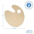 thumbnail image 4 of Paint Palette Wood Cutouts 12-inch, Pack of 3 Unfinished Wood Crafts Blank, Wooden Shapes for Crafts & Party Decor, by Woodpeckers, 4 of 6