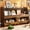 Brown, variant on Fowroa 2 Tier Portable Kids Toy Storage Organizer Bookcase with 2 Removable Bins 4 Wheels White