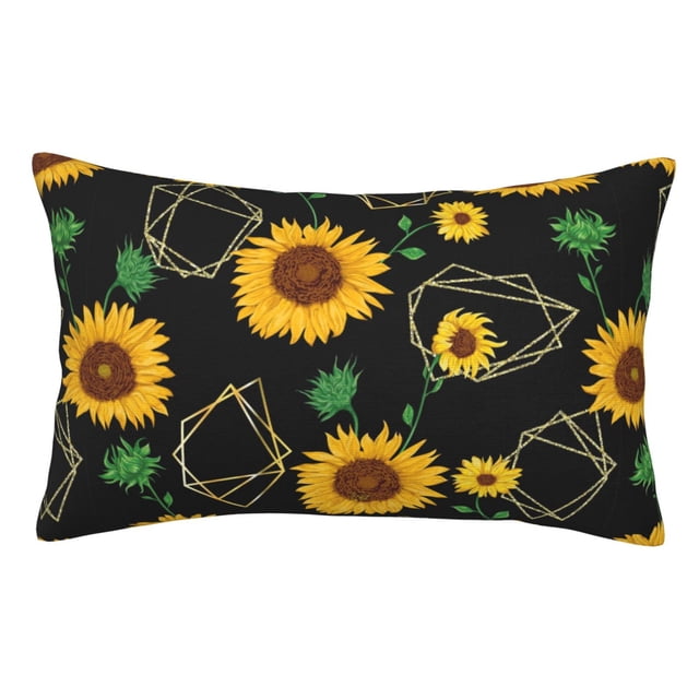 Fotbe Flower (2) Funda de Almohada Decorativa Estilo Occidental, Lujo en Algodón, Fundas para Almohadas King, Cojín Estampado para Decoración del Hogar-16"x24"
