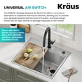 thumbnail image 6 of KRAUS Garbage Disposal Air Switch Kit in Spot-Free Stainless Steel with Flat-Top Push Button, AC Adapter, Power Cord, and Air Tube Included, 6 of 13