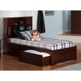 thumbnail image 2 of Newport Platform Bed with Flat Panel Foot Board and 2 Urban Bed Drawers, Multiple Sizes, Multiple Colors, 2 of 7