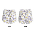 thumbnail image 5 of Picia Daisies Flowers Pattern Women's 2 in 1 Athletic Running Shorts High Waisted Workout Casual Gym Sweat Shorts with Comfy Liner Zipper Pockets-Medium, 5 of 9