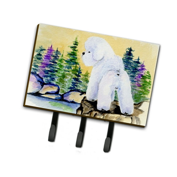 Carolines Treasures Bichon Frise Leash or Key Holder Triple Hook multicolor