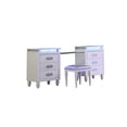 thumbnail image 4 of Matrix Furniture Perla Modern Style 5PC King LED Vanity Bedroom Set Made with Wood in white, 4 of 5