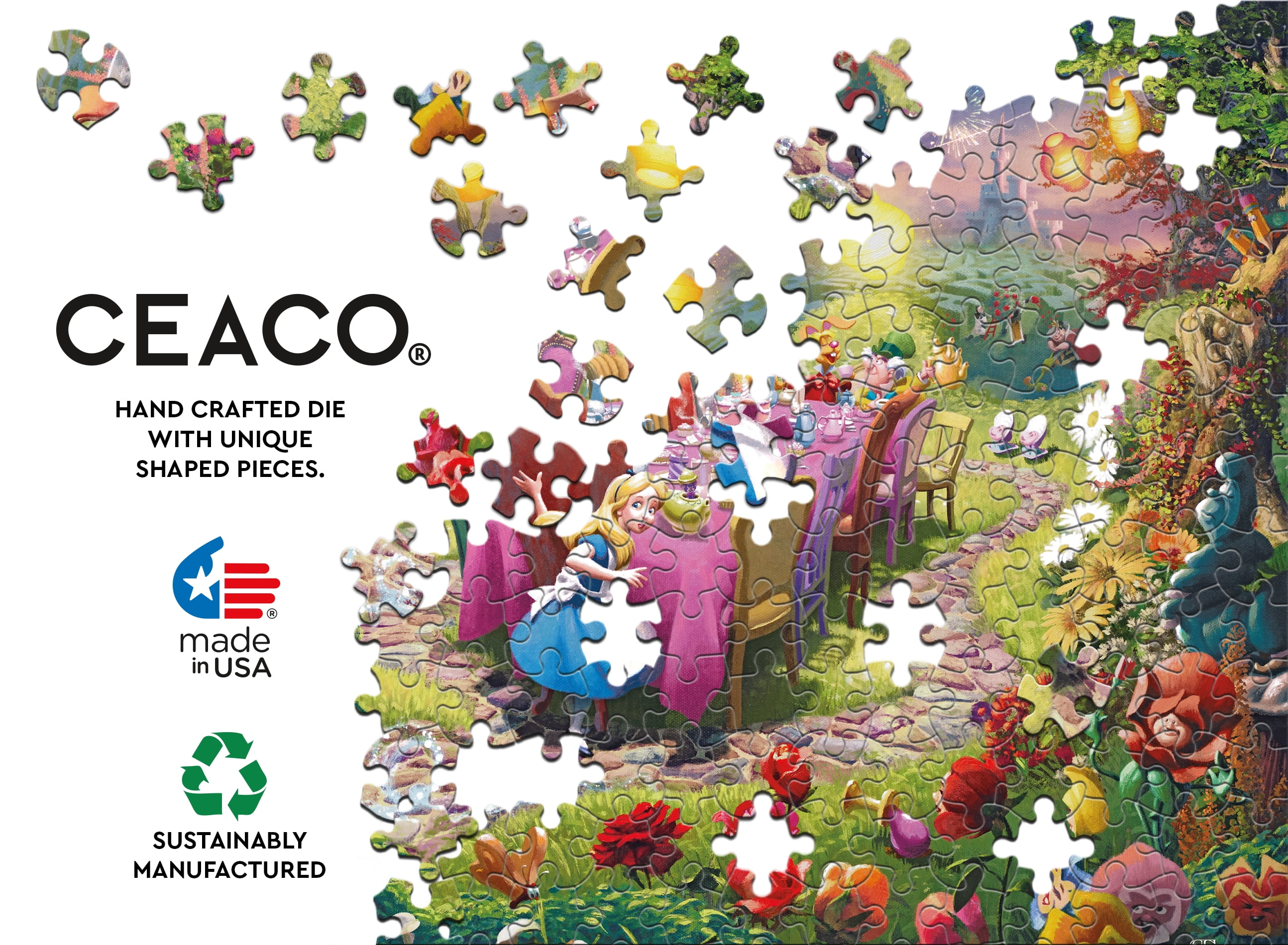 Ceaco - Disney - Mad Hatter Tea Party - 750 Piece Interlocking Jigsaw Puzzle
