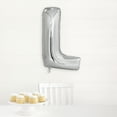 thumbnail image 3 of Foil Big Letter Balloon, L, 34 in, Silver, 1ct, 3 of 4