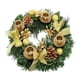 thumbnail image 1 of 30cm Navidad Adviento Guirnalda Candelabro Ornamento floral Adornos con 4 velas Dorado, 1 of 8