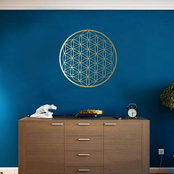 "Flower of Life Metal Wall Art – Elegant Lotus Wall Decor for Living Room, Bedroom, or Bathroom | Boho Home Decor, Housewarming Gift for Women, Best Friend Gift, Office & House Decoration"