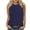 Navy, variant on HAiming Womens Tank Tops Summer Casual Solid Color Crewneck Sleeveless Basic Shirt 2025 Plus Size Loose Tunic Blouse
