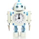 thumbnail image 1 of Reloj despertador robot de metal inoxidable TANGJMXG blanco sin tictac, 1 of 4