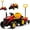 Red, variant on iRerts 12V Ride on Tractor with Detachable Garden Cart, Kids Ride on Toys with Remote Control, Bluetooth, Music, Radio, Battery Powered Electric Cars Tractor for Kids Boys Girls, Magenta