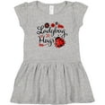 thumbnail image 3 of Inktastic Ladybug Hugs with Cute Ladybug and Flowers Girls Toddler Dress, 3 of 5