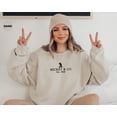 thumbnail image 6 of Moonlight Apparel Embroidered Mickey & Co Est. 1928 Sweatshirt for Women Stitched Minimal Logo Design Casual Crewneck Pullover, 6 of 7