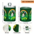 thumbnail image 5 of Yayeee 2 Pack Qtip Holder Bathroom Cotton Swab Canister with Lid Clear Dispenser Set, Cat Clover, 5 of 6