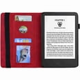 thumbnail image 2 of Dteck Case with Stand for Kindle Paperwhite 12th Gen 2024 Released (7") & Kindle Colorsoft Signature Edition, Anti-Slip Stand Embossed Leather Soft TPU Back Protective Cover with Elastic Strap, Red, 2 of 5