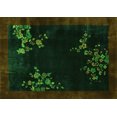 thumbnail image 1 of Ahgly Company Indoor Rectangle Oriental Green Asian Inspired Area Rugs, 2' x 3', 1 of 1