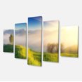 thumbnail image 2 of Morning Mist over Mountain Village - Extra Large Landscape Canvas Art Print, 2 of 3