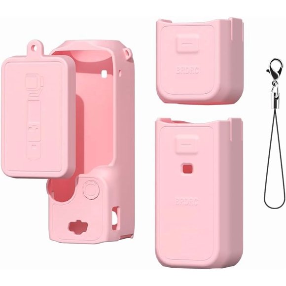 ZOUSSIQI All-in-One Set Silicone Protective Case for DJI Pocket 3 Accessories Parts Case Cover Protector (Pink) CA919-64248