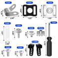 thumbnail image 1 of 61 Pcs Football Helmet Repair Kit Portable J Clips Visor Clips Rubber Gasket Screw Nuts Helmet Replacement Parts, 1 of 5