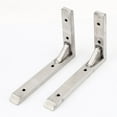 thumbnail image 1 of Unique Bargains 2 Pcs Supports d'Angle en Acier Inoxydable en Forme de L 150mm x 100mm, 1 of 2