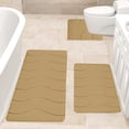 thumbnail image 5 of CASAFUN Memory Foam Bath Mat Set Super Absorbent Quick Dry Toilet Floor Mat 3 Pcs,Non-Slip Shower Rug Bathroom Carpet Machine Washable for Bathroom,Kitchen,Living Room,Tub and Shower, 5 of 6