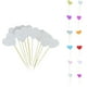 thumbnail image 5 of Bewildely 30pcs Corazón de Madera Patrón Recoger Adhesivo Fieltro Palillos Cóctel Sandwich Decoración del hogar Papel y rosa claro, 5 of 6