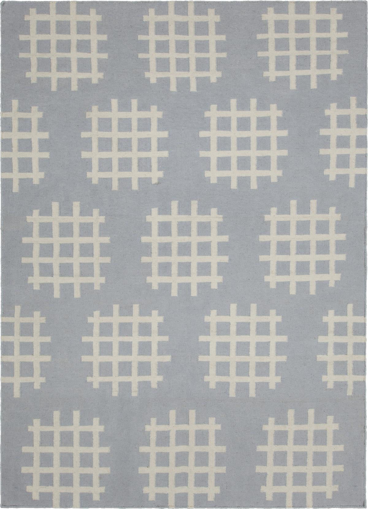Casual Comfort Silvermist Banded Braided Rug44; Square Rhody Rug CC48R120X120S 10 ft 