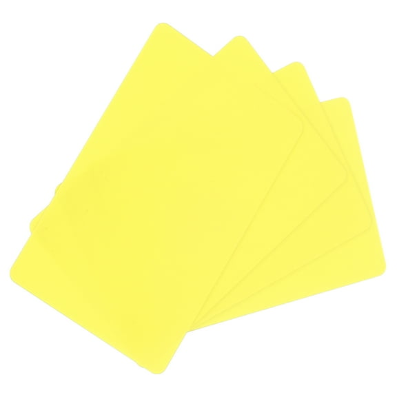 100 Pack Blank Cards 15mil ID Cards Blank Credit Cards Plastic Cards Waterproof & Double Sided Printing for ID Badge Printer, Graphics Yellow