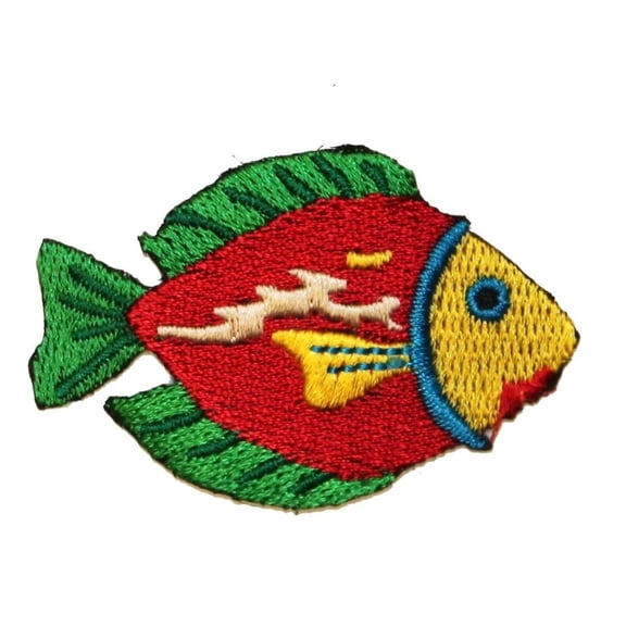 ID 0183 Tropical Fish Patch Ocean Swimming DIY Embroidered Iron On Applique