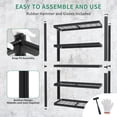 thumbnail image 7 of IKIMI 72"H 5-Tier Metal Garage Shelving, 2500Lbs Heavy Duty Adjustable Garage Storage Shelves for Home, Garage, Basement, 72"H x 35.4"W x 15.75"D, 7 of 7