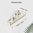 thumbnail image 3 of Bathroom Glass Shelf with Railing, Floating Tempered Glass Bathroom Wall Shelf Rectangle 20 Inch Over The Toilet Storage Cabinet, Gaming Floating Shelves, Bathroom Accessories and Home Decor, 3 of 9