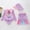 Light Pink, variant on Toddler Girl Swimsuit Mermaid Print Long Sleeve One Piece Swimsuit with Colorful Hem Swim Skirt and Cap 3 Piece Set Girls Bathing Suits Size 4-5Y