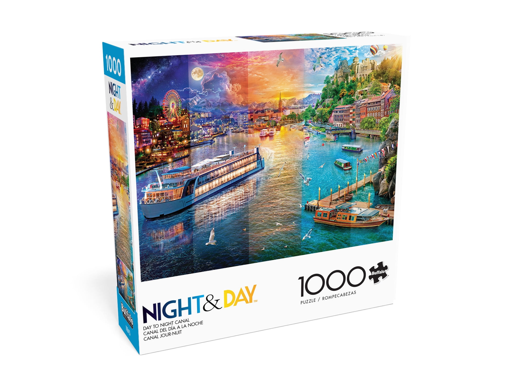 Buffalo Games 1000-Piece Day to Night Canal Adult Interlocking Jigsaw Puzzle