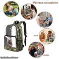thumbnail image 4 of Xoenoiee Bear Camo Print Clear Backpack for Boys Large Capacity Bookbag Transparent School Bag Waterproof Backpacks Satchel with Adjustable Straps for Preschool Kindergarten Elementary, 4 of 7