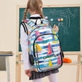 thumbnail image 7 of FORMRS Unisex School Backpack 17" Student Travel Bag with Laptop Compartment, Yellow Hand Drawn Sailboats, 7 of 7