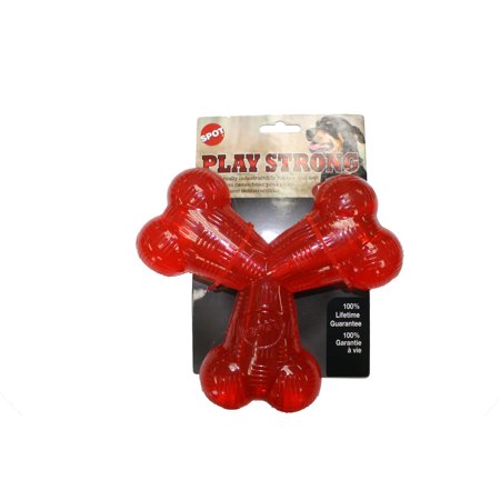UPC: 0077234540077 | SPOT Play Strong Durable TPR Rubber  Y  Bone Dog Toy  6