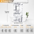 thumbnail image 5 of Stall Fabric Shower Curtain, 36x72 Inches Small Geometric Cloth Shower Curtain Set with 6 Plastic Hooks, Narrow Modern Walk in Neutral Simple Polyester Shower Curtains for Bathroom, Grey/Gray, 5 of 6