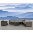 thumbnail image 2 of Living Source International 9-Piece Wicker / Rattan Sectional Set in Espresso, 2 of 5