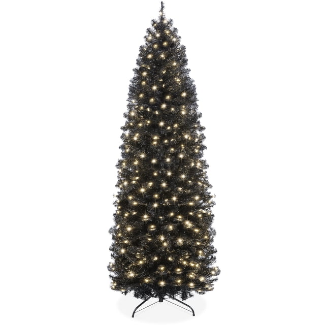 Árbol de Navidad Best Choice Products 12 pies preiluminado negro