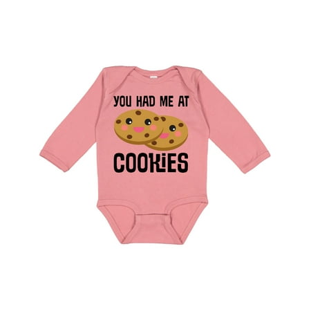 

Inktastic You Had Me at Cookies Gift Baby Boy or Baby Girl Long Sleeve Bodysuit