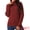 Wine Red, variant on DARING DIVA High Neck Long Sleeve Casual Sweater Warm Pullover S Wine Red