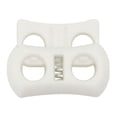 thumbnail image 1 of Justharion 100 Pieces Plastic Stopper Shoelace Cord Lock Single Double Hole Toggle White 10 2*1.5 1Set, 1 of 6