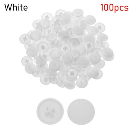 

100Pcs Practical Exterior Furniture Hinged Bolts Ornament Protective Cap Screws Decor Nuts Covers Fold Snap Cap WHITE