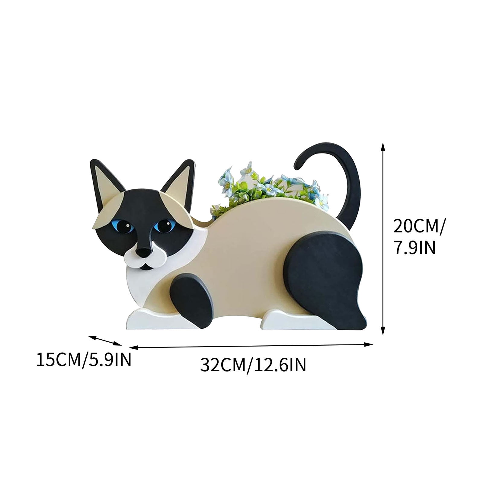 Jubipavy Cute Cat Shape Garden Flower Pot Plant Planting Pot Garden Desktop Decoration Gift Home Saving