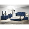 thumbnail image 5 of Pemberly Row 6-drawer Velvet Upholstered Dresser with Mirror Pacific Blue, 5 of 6